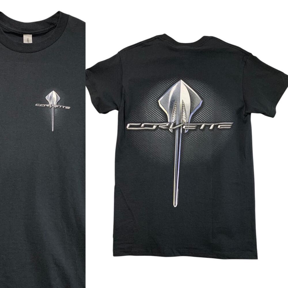Small‎ Corvette Mens Black Short Sleeve Tshirt Gildan